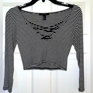 Forever 21 Stripped Crop Top